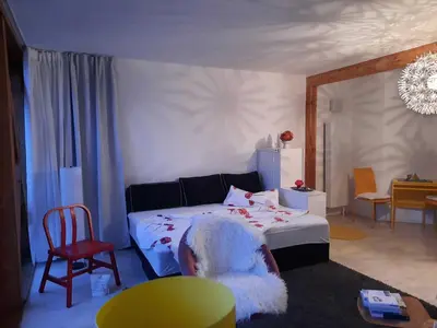 Ein Bett oder Betten in einem Zimmer der Unterkunft Ferienwohnung 
