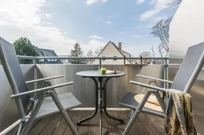 Ein Balkon oder eine Terrasse in der Unterkunft Likedeeler Weg 1 Whg 24 - b68655