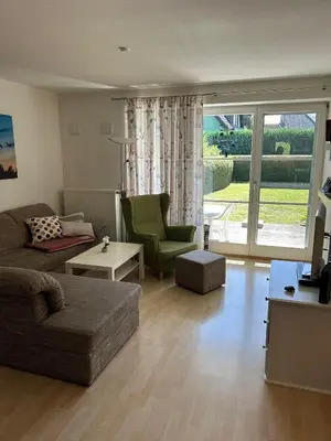 Ein Sitzbereich in der Unterkunft Sünnenkringel 36