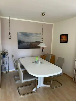 Ein Sitzbereich in der Unterkunft Sünnenkringel 36