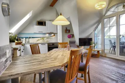 Küche/Küchenzeile in der Unterkunft caraL - Die Familienferienwohnung in Zingst