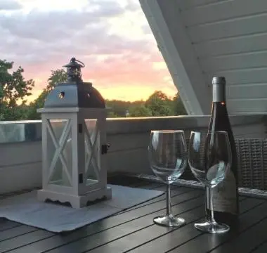 Ein Balkon oder eine Terrasse in der Unterkunft caraL - Die Familienferienwohnung in Zingst