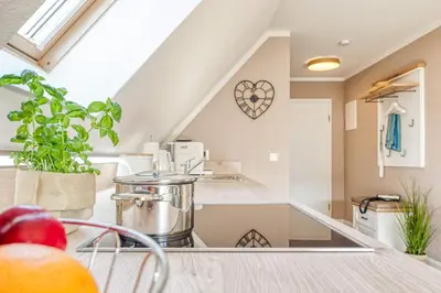 Küche/Küchenzeile in der Unterkunft Haus Meer Wg 15