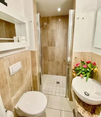 Ein Badezimmer in der Unterkunft Ferienwohnung Dornrose 31