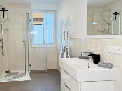 Ein Badezimmer in der Unterkunft Küstenzauber