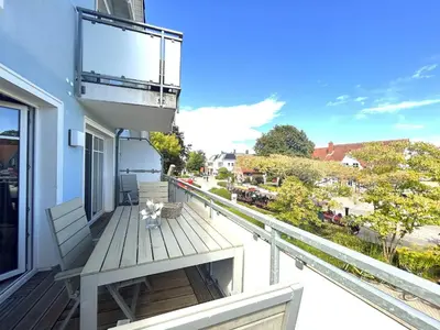 Ein Balkon oder eine Terrasse in der Unterkunft Strandkrone