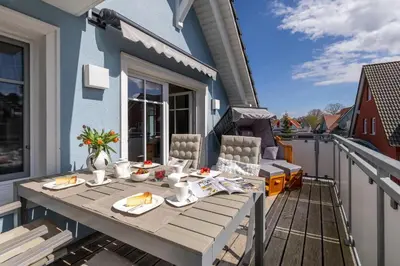 Ein Balkon oder eine Terrasse in der Unterkunft Sonnenresidenz