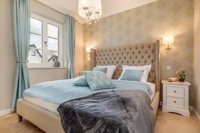 Ein Bett oder Betten in einem Zimmer der Unterkunft Strandurlaub