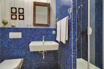 Ein Badezimmer in der Unterkunft Gartenhaus