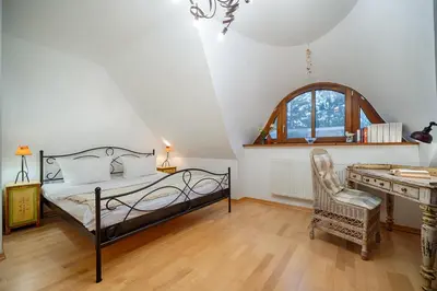 Ein Bett oder Betten in einem Zimmer der Unterkunft Dünengras