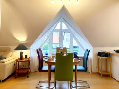 Ein Sitzbereich in der Unterkunft Kapitänsgarten W13 Roth