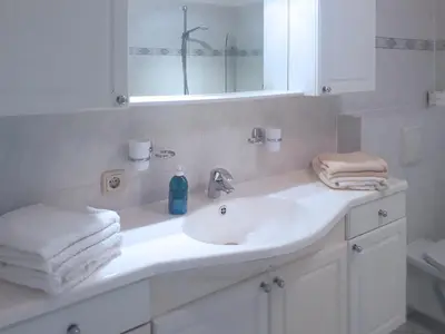 Ein Badezimmer in der Unterkunft Mühlenpark 1 Mühlenpark Haus 4 Wo 13