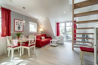 Ein Sitzbereich in der Unterkunft Trident Wohnung 2