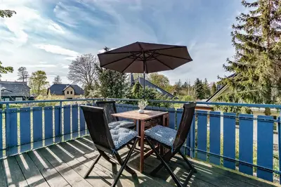 Ein Balkon oder eine Terrasse in der Unterkunft Trident Wohnung 2