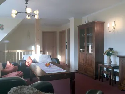 Ein Sitzbereich in der Unterkunft Haus Lili-Marleen