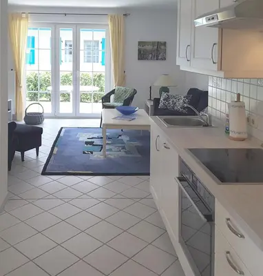 Küche/Küchenzeile in der Unterkunft Mühlenpark 2 Mühlenpark Haus B Wo 6