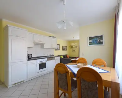 Küche/Küchenzeile in der Unterkunft Mühlenpark 2 Mühlenpark Haus B Wo 8