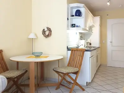 Küche/Küchenzeile in der Unterkunft Mühlenpark 2 Mühlenpark Haus B Wo 7