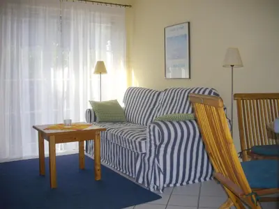 Ein Sitzbereich in der Unterkunft Mühlenpark 2 Mühlenpark Haus B Wo 7