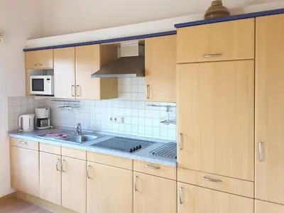 Küche/Küchenzeile in der Unterkunft Haus Freya Wo 3