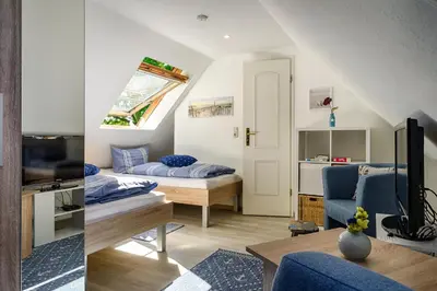 Ein Sitzbereich in der Unterkunft Mühlenpark 1 Mühlenpark Haus 3 Wo 12