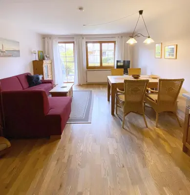 Ein Sitzbereich in der Unterkunft Ferienhaus Georg