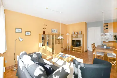 Ein Sitzbereich in der Unterkunft Havelland W 2