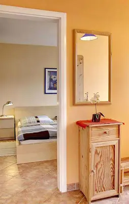 Ein Bett oder Betten in einem Zimmer der Unterkunft Havelland W 2