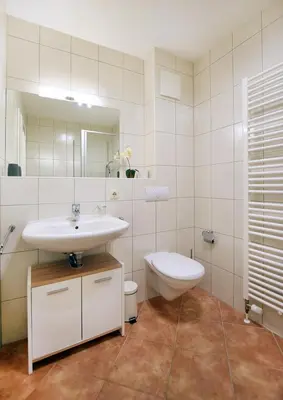 Ein Badezimmer in der Unterkunft Havelland W 2