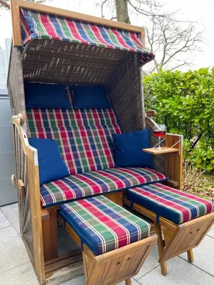 Ein Sitzbereich in der Unterkunft Mühlenpark 1 Mühlenpark Haus 3 Wo 10 