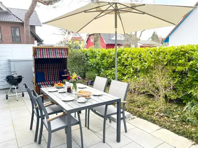 Ein Garten an der Unterkunft Mühlenpark 1 Mühlenpark Haus 3 Wo 10 