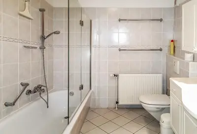 Ein Badezimmer in der Unterkunft Hafenkoje Wo 2