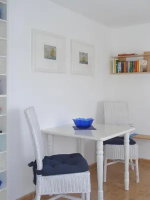 Ein Sitzbereich in der Unterkunft Kapitänshaus Mühlenpark Haus 6 Wo 26