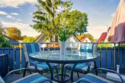 Ein Balkon oder eine Terrasse in der Unterkunft Trident Wohnung 3
