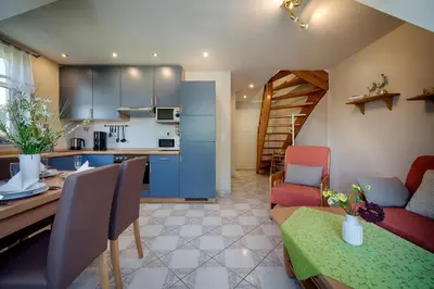 Küche/Küchenzeile in der Unterkunft Trident Wohnung 3