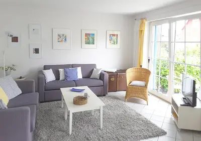 Ein Sitzbereich in der Unterkunft Mühlenpark 1 Mühlenpark Haus 3 Wo 9