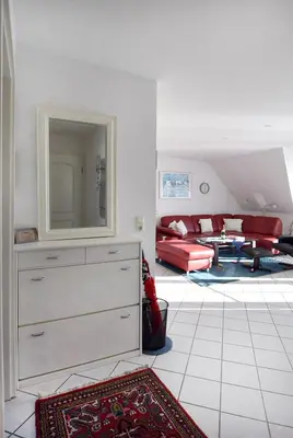 Ein Sitzbereich in der Unterkunft Mühlenpark 2 Mühlenpark Haus A Wo 4
