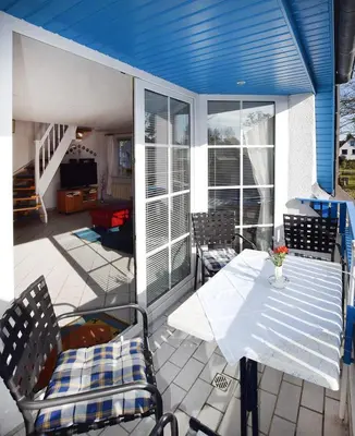 Ein Sitzbereich in der Unterkunft Mühlenpark 2 Mühlenpark Haus A Wo 4