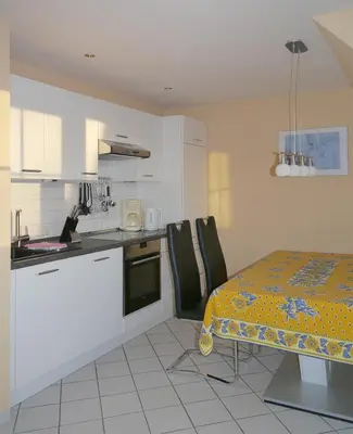 Küche/Küchenzeile in der Unterkunft Mühlenpark 2 Mühlenpark Haus B Wo 10