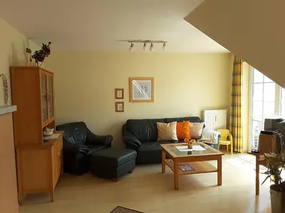 Ein Sitzbereich in der Unterkunft Im Grünnen Wo 4
