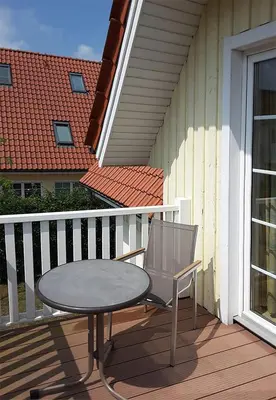 Ein Balkon oder eine Terrasse in der Unterkunft Im Grünnen Wo 4