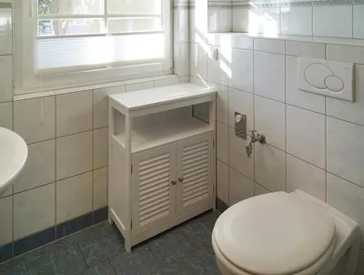 Ein Badezimmer in der Unterkunft Blaue Düne