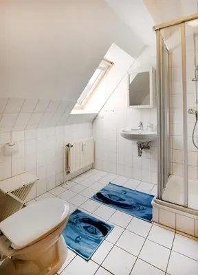 Ein Badezimmer in der Unterkunft Waldstr 7 Wo 6