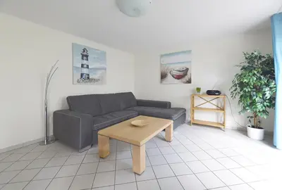 Ein Sitzbereich in der Unterkunft Mühlenpark 1 Mühlenpark Haus 2 Wo 5