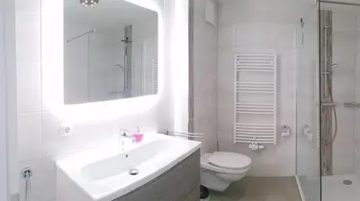 Ein Badezimmer in der Unterkunft Mühlenpark 1 Mühlenpark Haus 2 Wo 5