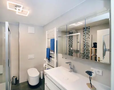 Ein Badezimmer in der Unterkunft Mühlenpark 1 Mühlenpark Haus 1 Wo 2 