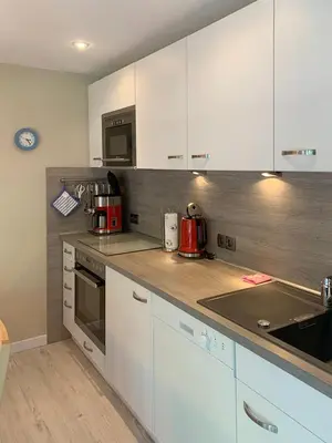 Küche/Küchenzeile in der Unterkunft Mühlenpark 1 Mühlenpark Haus 1 Wo 3