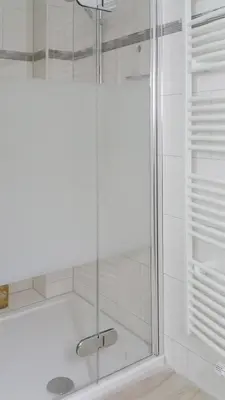 Ein Badezimmer in der Unterkunft Am Wiesengrund Haushälfte 14