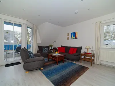 Ein Sitzbereich in der Unterkunft Mühlenpark 1 Mühlenpark Haus 4 Wo 16