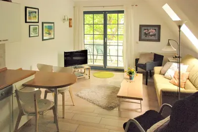 TV/Unterhaltungsangebot in der Unterkunft Eichenpark Haus 4 Wohnung 8